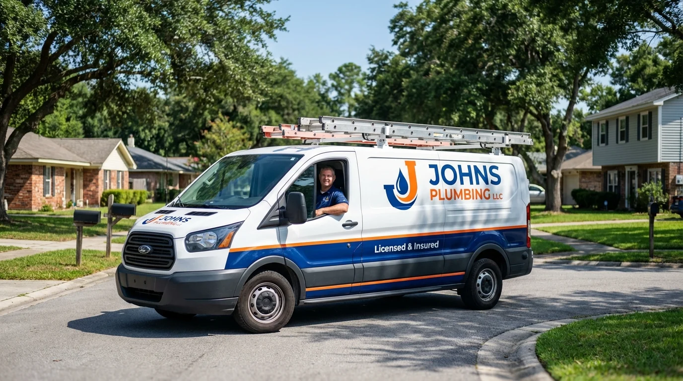 Johns Plumbing LLC service van in Campbellsville, KY