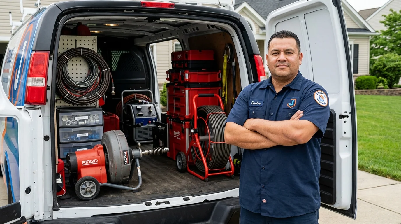 Professional drain cleaning equipment and Johns Plumbing LLC plumber in Campbellsville